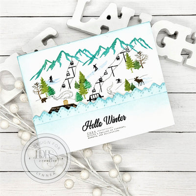 Winter Chalet Peek-a-Boo Card
