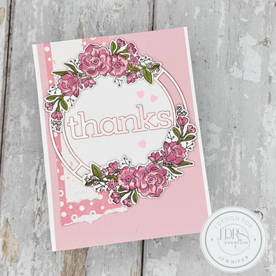 Pretty Spring Floral Thank You Card