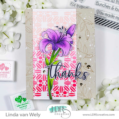 Lily Floral Thanks Card!