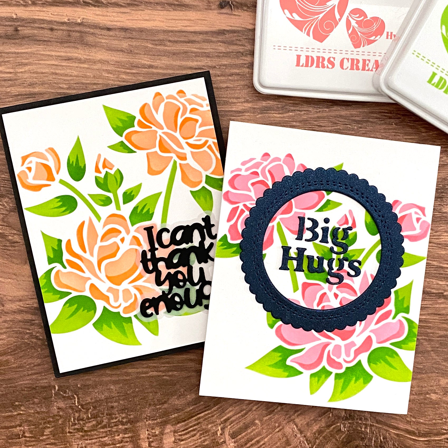 Stepped Up Stencils, Curved Floral Layering Bundle