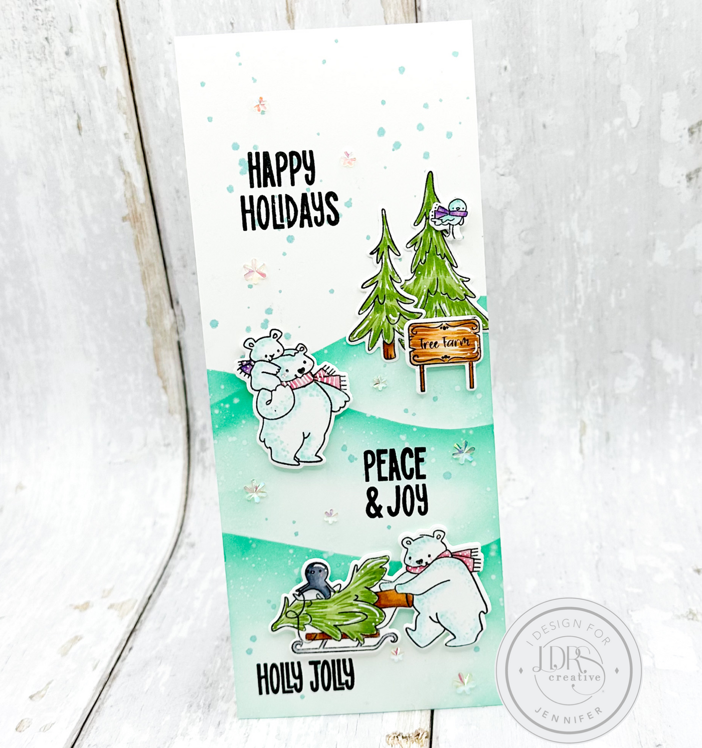 Christmas Tree Shopping Stamps and Dies Bundle