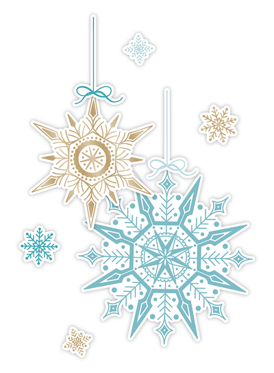 Snowflake Ornaments Impress-ion Press + Foil Plates