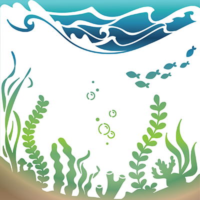 ocean stencil