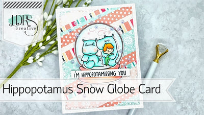 Hippopotamus Snow Globe Card
