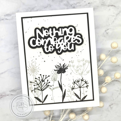 Monochromatic Floral Silhouette Card