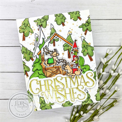 Christmas Stable Forest Scene Card