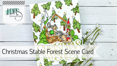 Christmas Stable Forest Scene Card