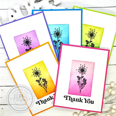 Floral Silhouette Thank You Cards