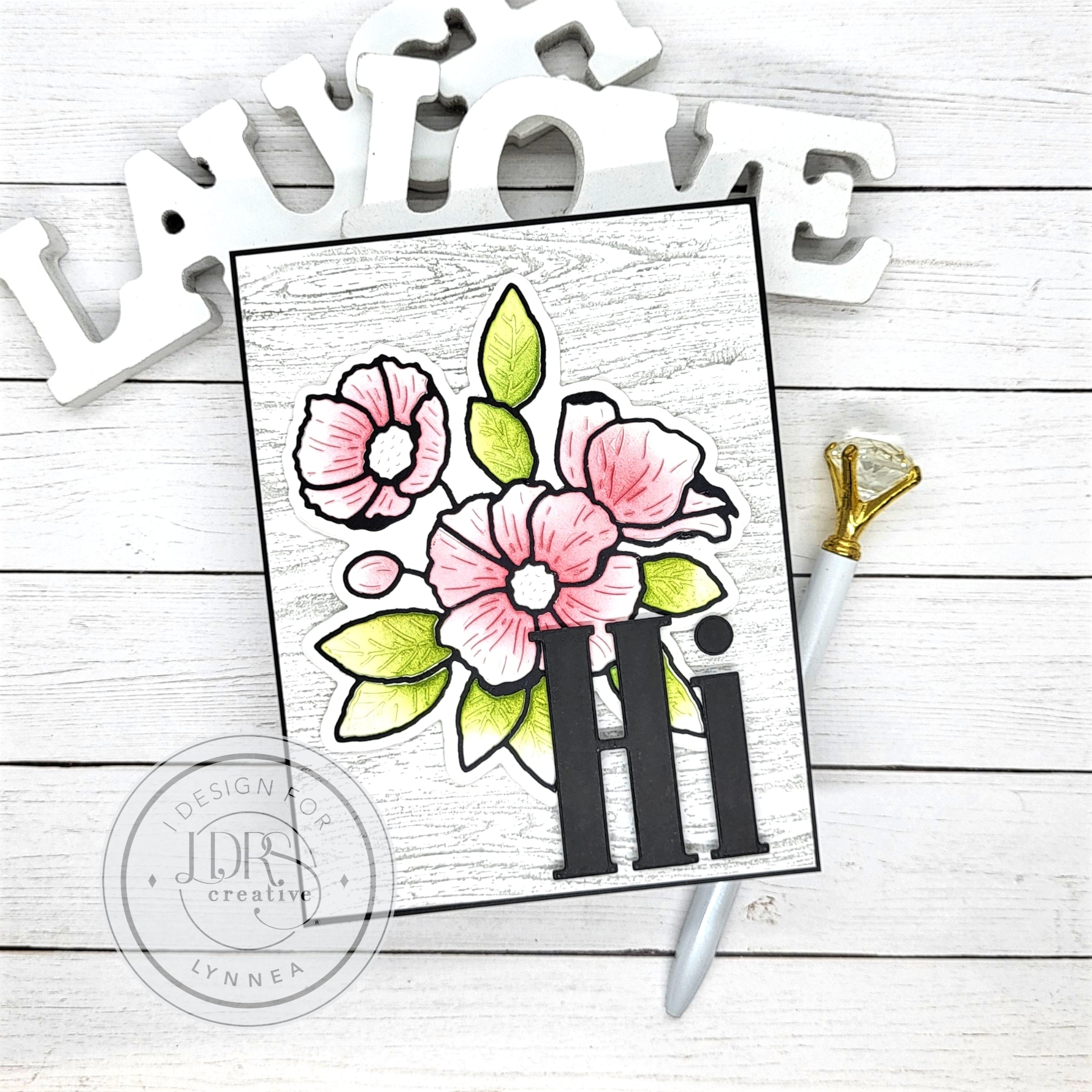 Poppy Posy Impression Inlay Card – LDRS Creative