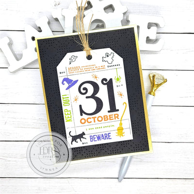 Collaged Halloween Tag Card