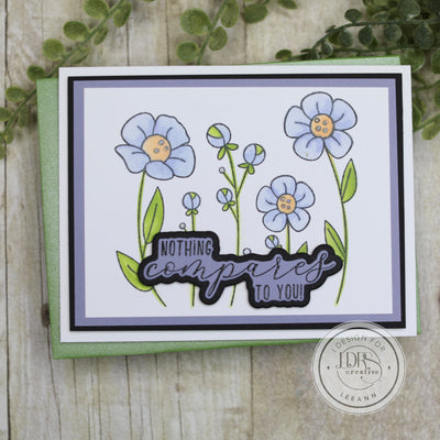 Flower Doodles with Easy Stencil Coloring