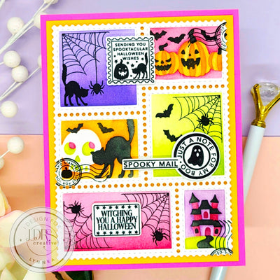 One Last Scare! Halloween Postage Collage Card