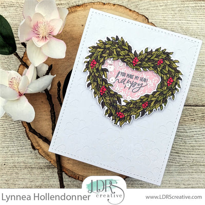 Heart Wreath Shaker Card