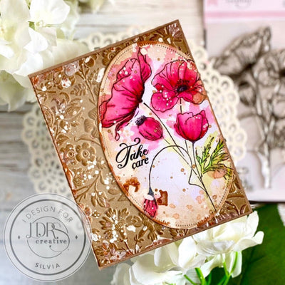 Take Care Card featuring "Delicate Stems" stamp set