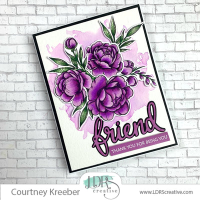 If Friends were Flowers with Watercolor Background