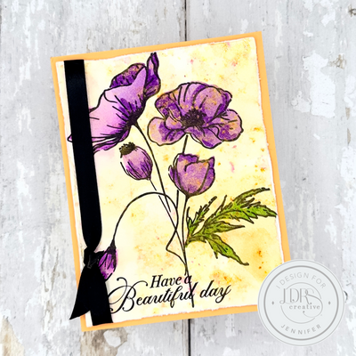 Shimmery Delicate Stems Impress-ion Card
