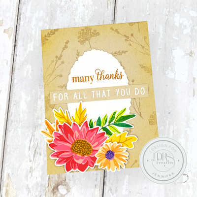 Floral Fall Thank You Card