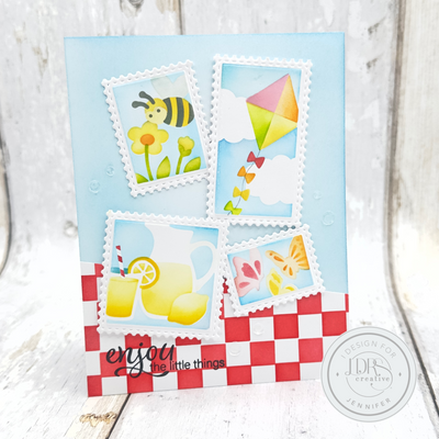 Picnic Days Postage Collage Card