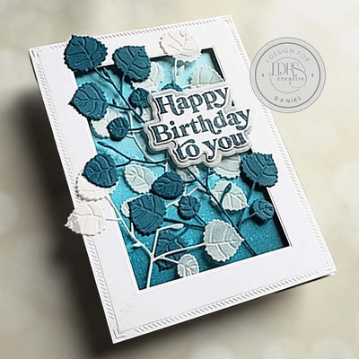 Easy Framed Apen Leaves Birthday Card