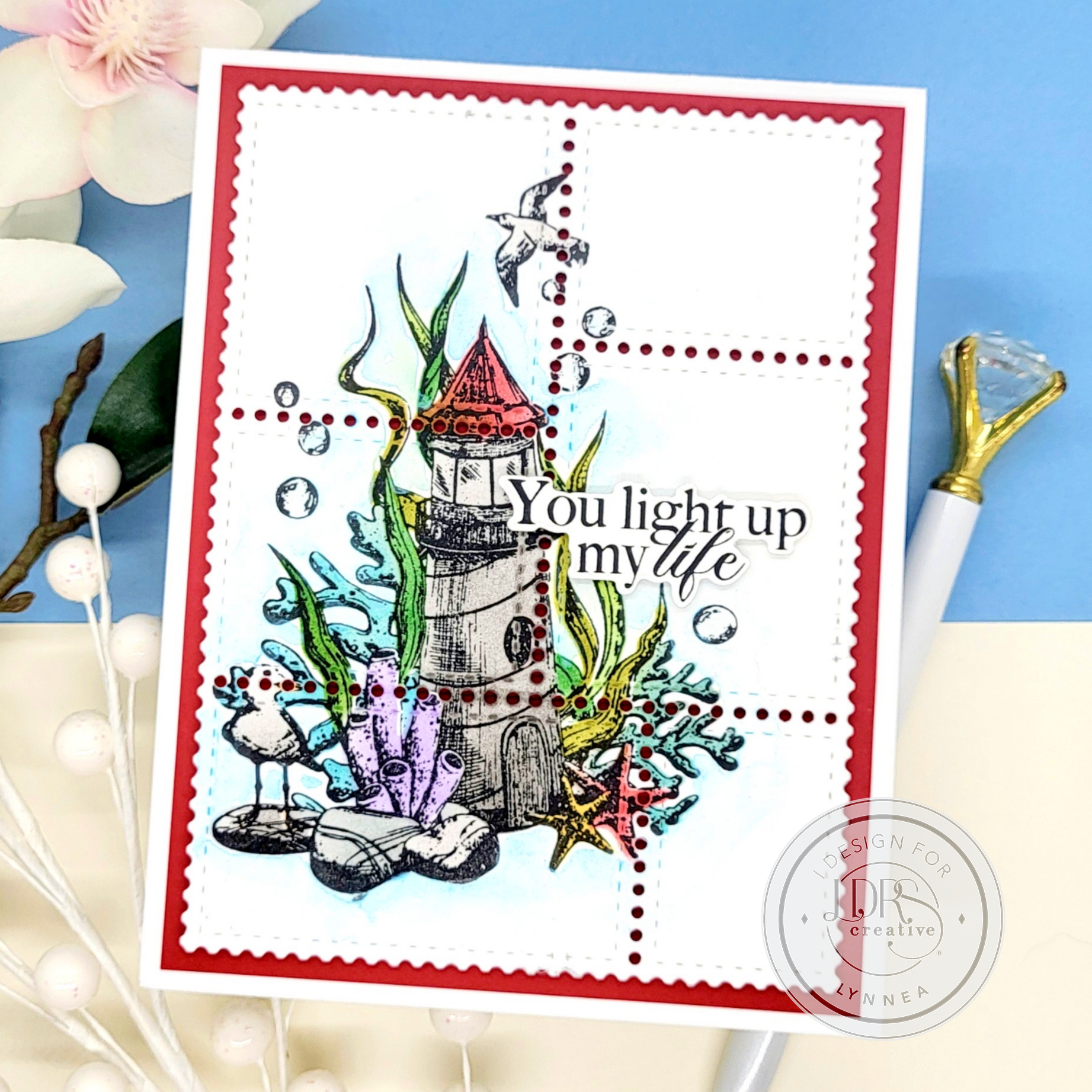 Clean & Simple Lighthouse Card with a Rustic Coastal Vibe – LDRS Creative