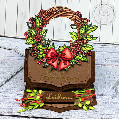 Holiday easel place card