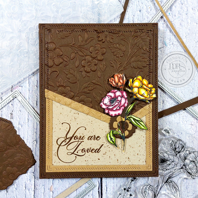 Fall Floral embossed card