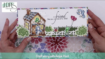 Craft Along with Angie Hunt - Birdhouse Rock Slimline Card
