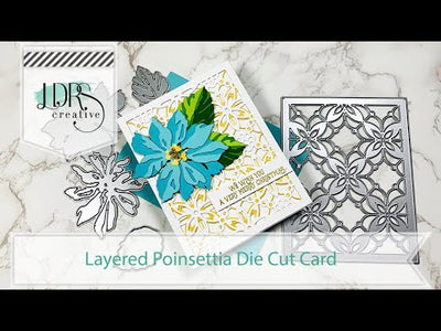 Layered Poinsettia Die Cut Card