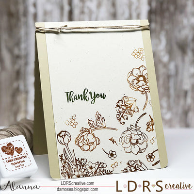 Thank you with a Simple Stamped Background