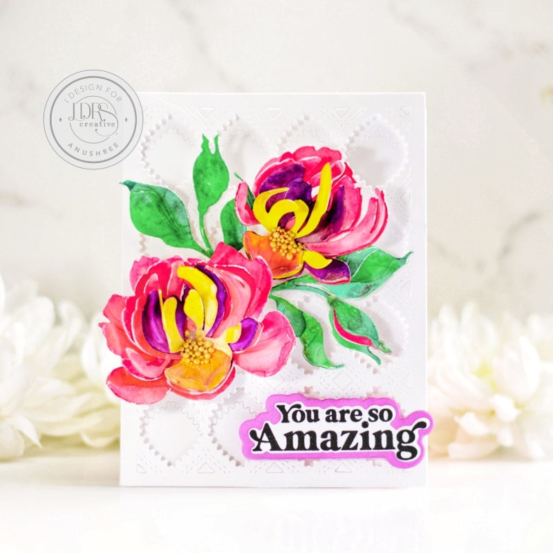 Peony Floral 2D Card – LDRS Creative