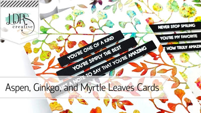 Aspen, Ginkgo, and Myrtle Leaves Cards