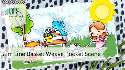 Slim Line Basket Weave Pocket Scene Card