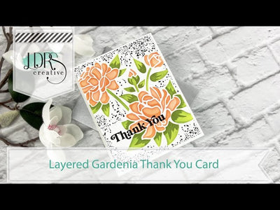 Layered Gardenia Thank You Card
