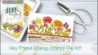 Hey Friend Stamp-Stencil-Die Kit