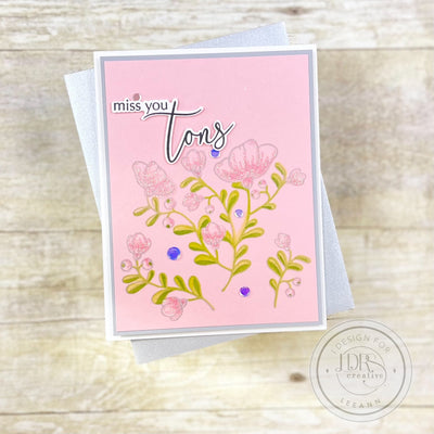 Stamps & Layering Stencils on colored cardstock