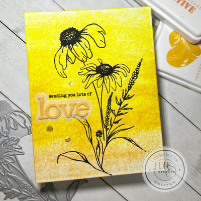 Yellow whispering Meadow card