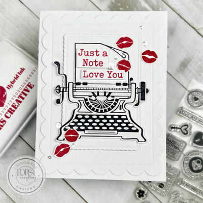 Valentine's Day Typewriter Card