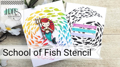 School of Fish Stencil 2 Ways