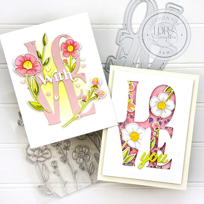 Big Word Love Die: 2 for 1 with Positive and Negative Die Cuts