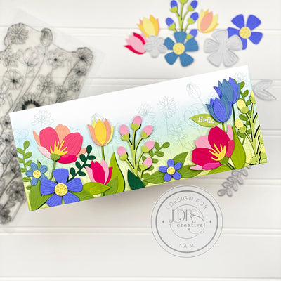 Doodle Flowers: Creating Depth with Stamps and Dies
