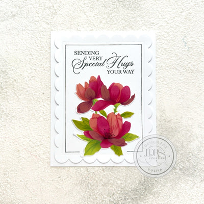 Layering  Stencils Floral card Tutorial