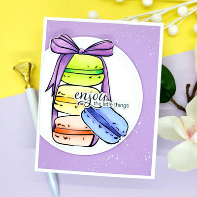 Macarons Stamps and Coordinating Dies Bundle