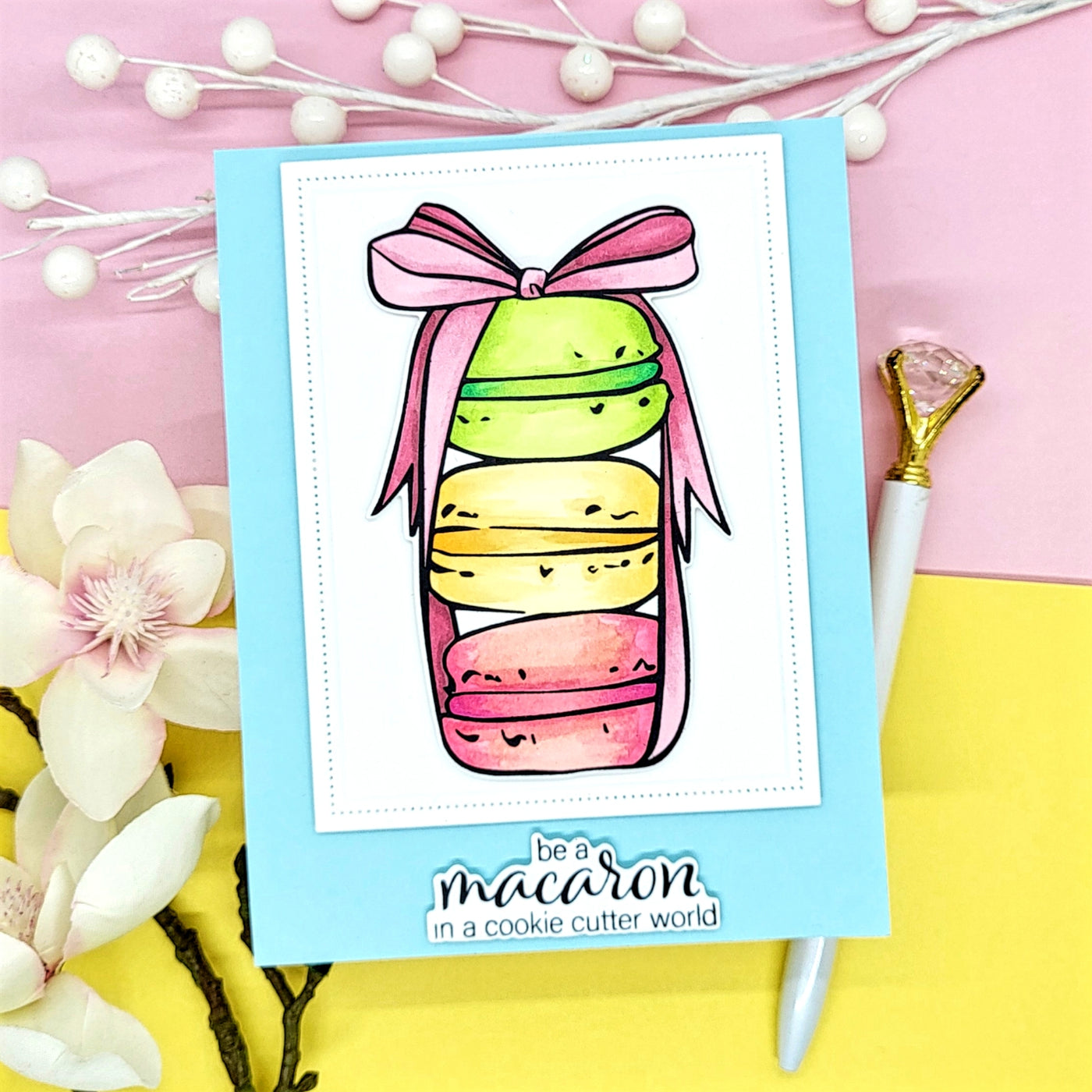 Macarons Stamps and Coordinating Dies Bundle