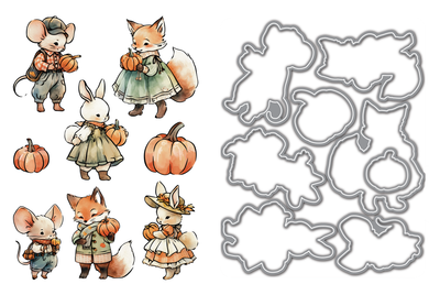Autumn Tails Stamps and Coordinating Dies Bundle