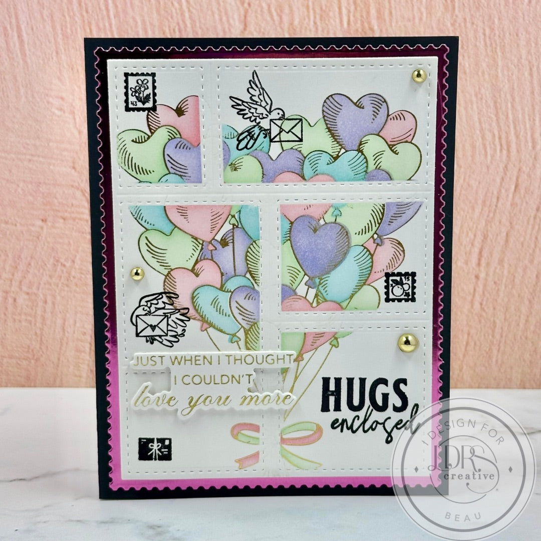 Heart Balloon Bouquet Impress-ion Press + Foil Plates, Dies, and Layering Stencils Bundle
