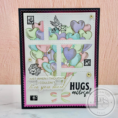 Heart Balloon Bouquet Impress-ion Press + Foil Plates, Dies, and Layering Stencils Bundle