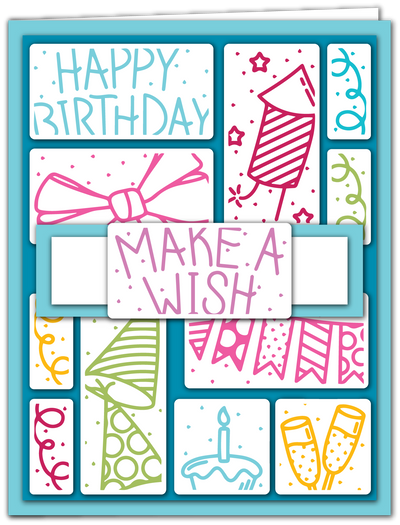 Birthday Puzzle Scenes 6x8 Stamps