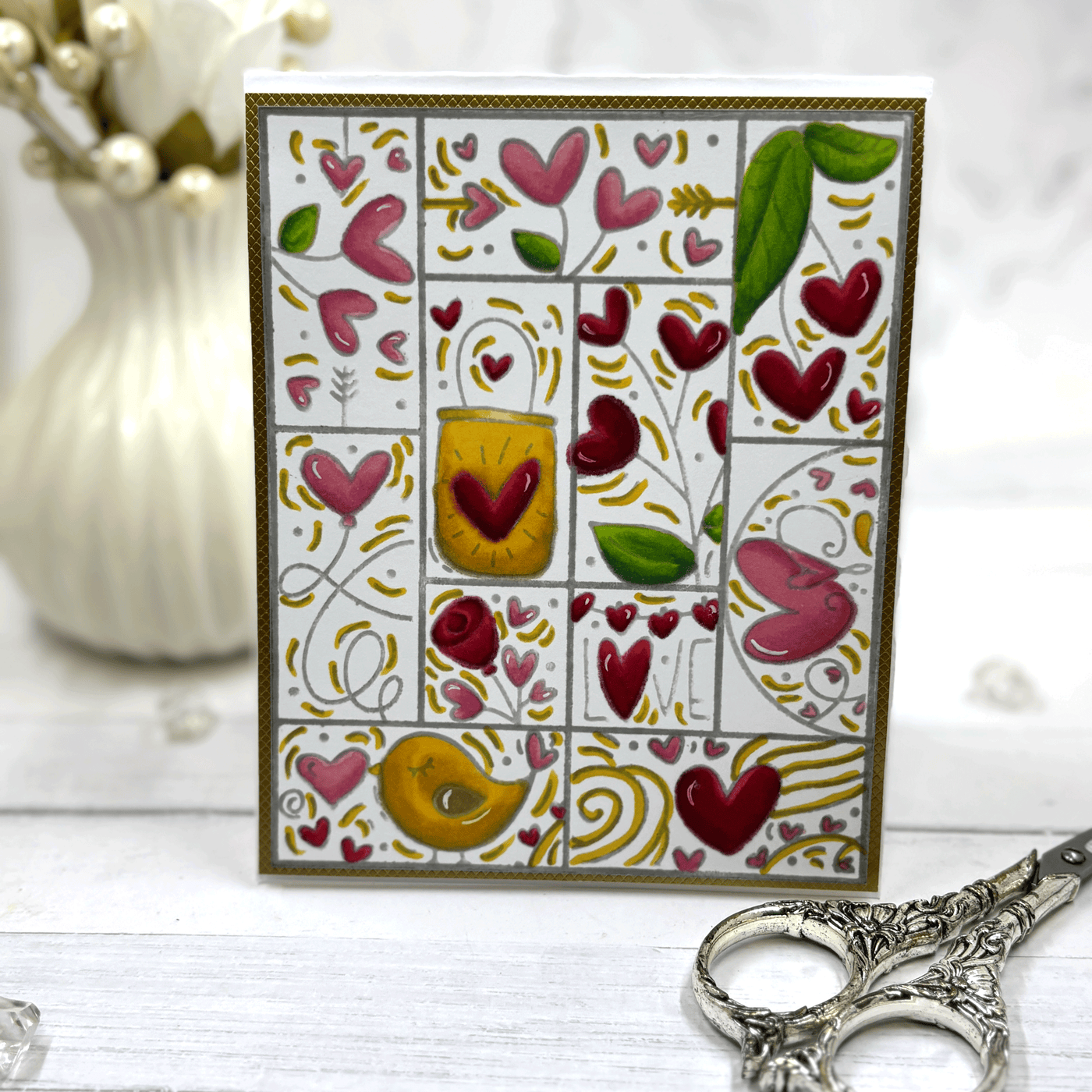 Hearts Puzzle Scenes 6x8 Stamps