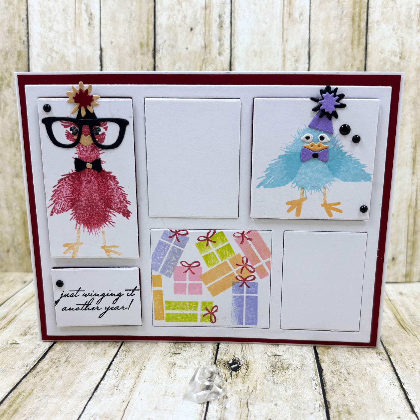 Fuzzy Wuzzies Birthday Suit Add-On 4x4 Stamps and Coordinating Dies
