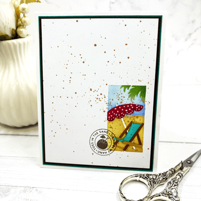 Beach Days Postage Collage Stamps and Layering Stencils Bundle